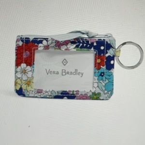 NEW Vera Bradley zip id case far out floral NEW BNWT